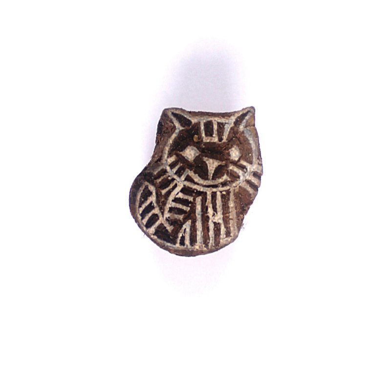 Small Cat Pattern Wooden Clay Stamp No.485