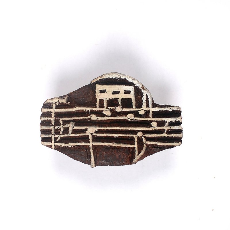 Musical Score Wooden Clay Stamp No.524