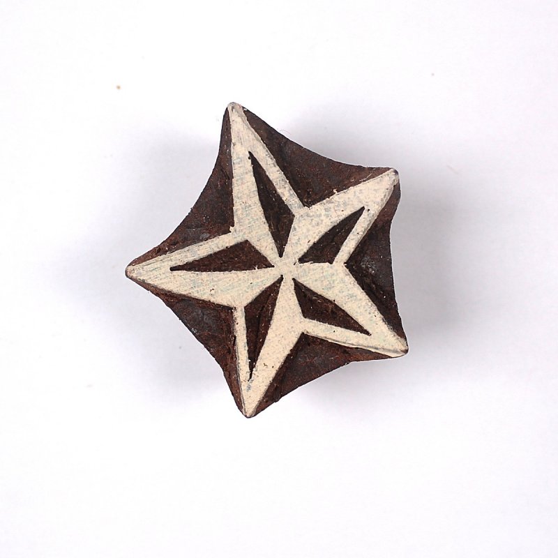 Star Wooden Clay Stamp No.556