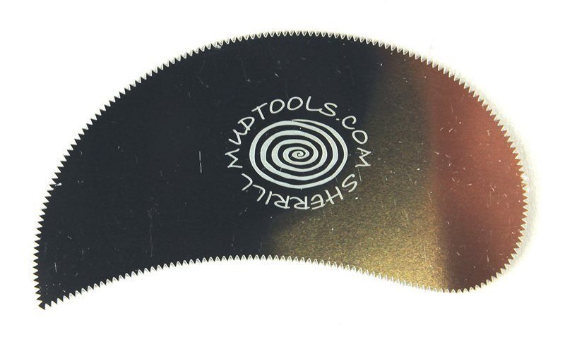 Mudtool Serrated Edge Steel Paisley Scraper MUDT-P18 Mudtool Serrated Edge Steel Paisley Scraper MUDT-P18