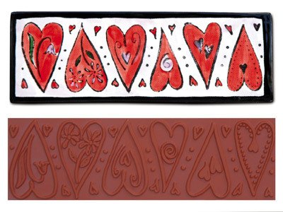 Mayco Dancing Heart Rubber Stamp