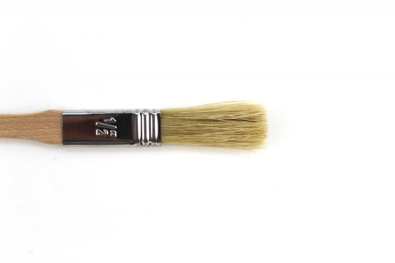 White Hair Flat Lacquer Pottery Brush 12.5mm White Hair Flat Lacquer Pottery Brush 12.5mm