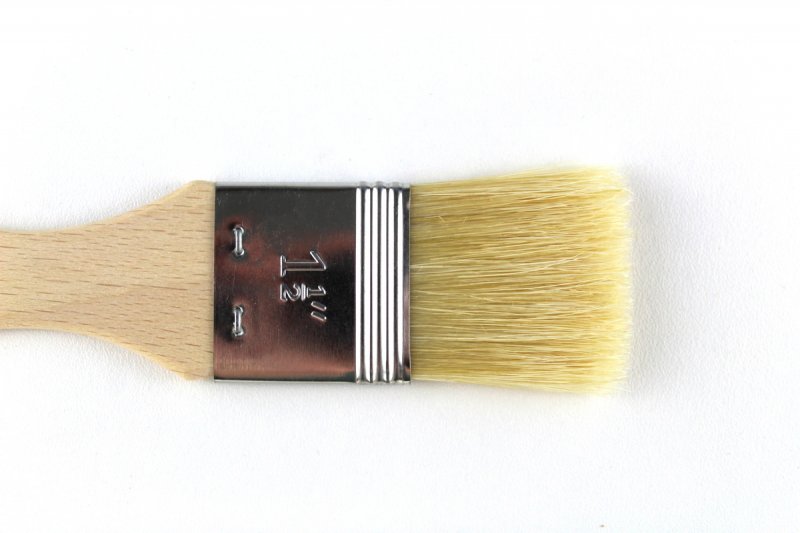 White Hair Flat Lacquer Pottery Brush 38mm