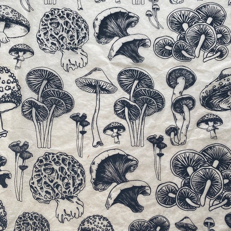 Mushrooms Natural Underglaze Transfer Sheet