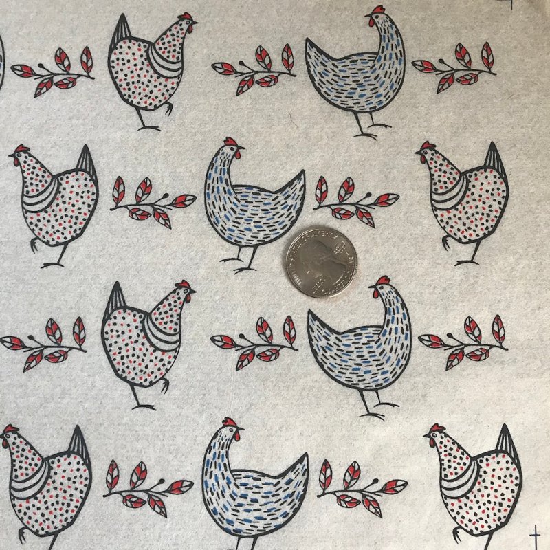 Chickens Underglaze Transfer Sheet - Black-Red-Blue Chickens Underglaze Transfer Sheet - Black-Red-Blue