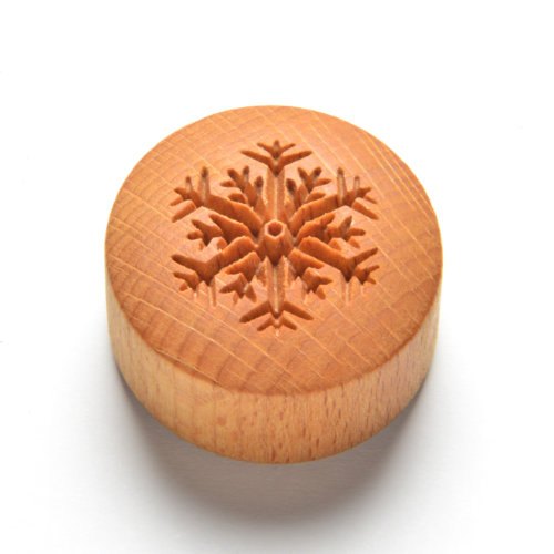 Curve Top Round Snowflake MKM Stamp Curve Top Round Snowflake MKM Stamp