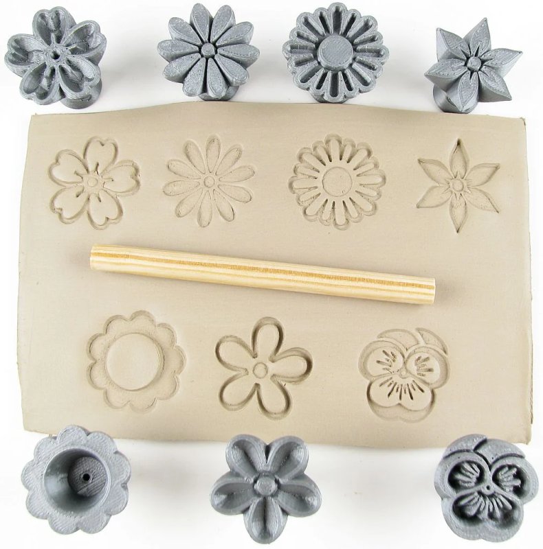 Flower Stamp Set Of 7 Flower Stamp Set Of 7