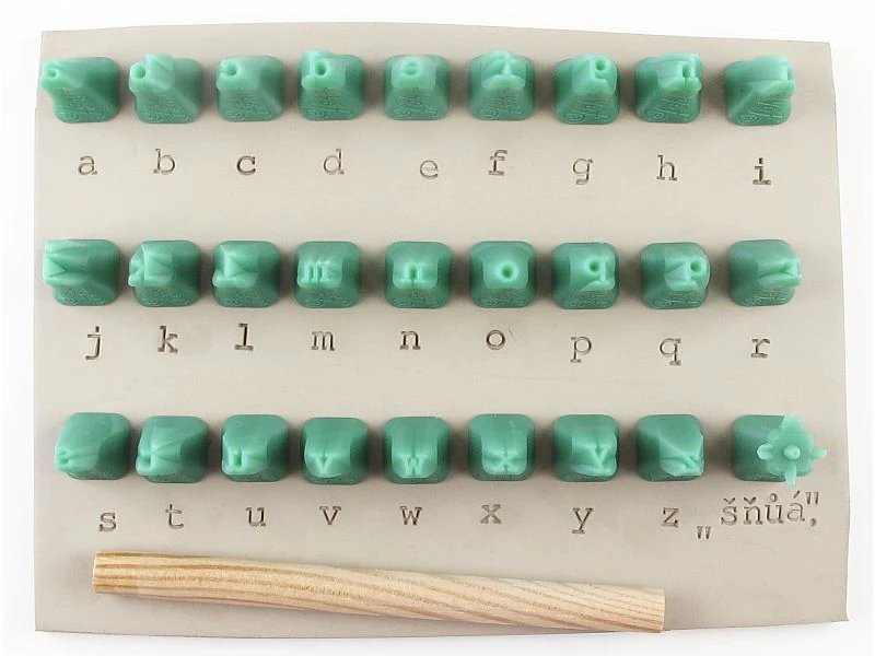 Lowercase Courier Alphabet Stamps Lowercase Courier Alphabet Stamps