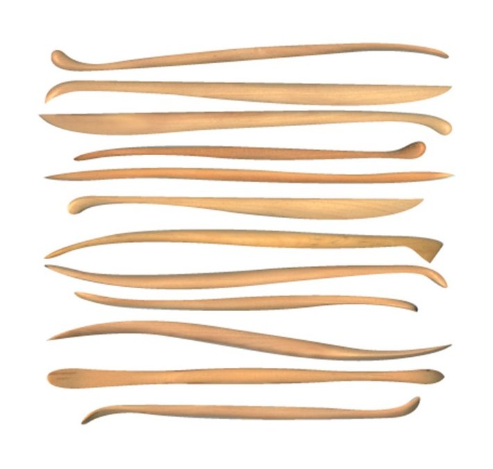 Miniature Wooden Modelling Tool Set Of 12 Miniature Wooden Modelling Tool Set Of 12