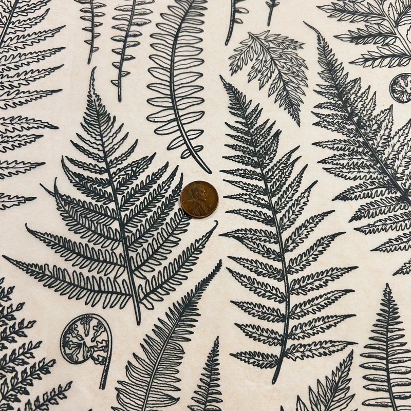 Jungle Ferns Underglaze Transfer Sheet Jungle Ferns Underglaze Transfer Sheet