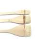 Set Of Three Flat Hake Pottery Brushes 25mm 50mm 75mm