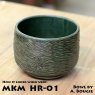 MKM Diagonal Ridges Wooden Hand Roller HR-01