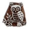 Medium Wooden Owl On Branch Stamp No.04