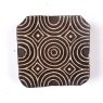 Indian Square Pattern Wooden Clay Stamp No.523