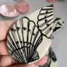 Shells Scallop Underglaze Transfer Sheet - Black Shells Scallop Underglaze Transfer Sheet - Black
